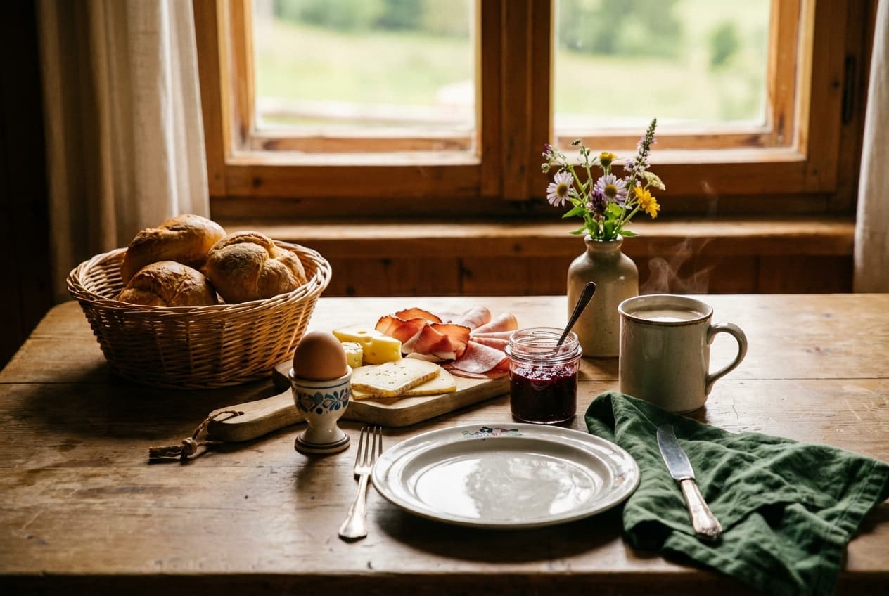 Frühstück am Fenster