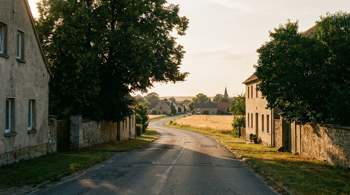 Anfahrt durch die Börde