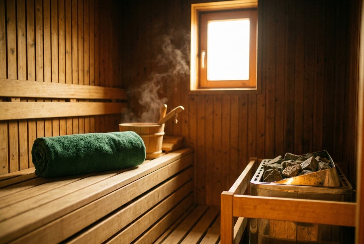 Sauna und Infrarotkabine im Haus